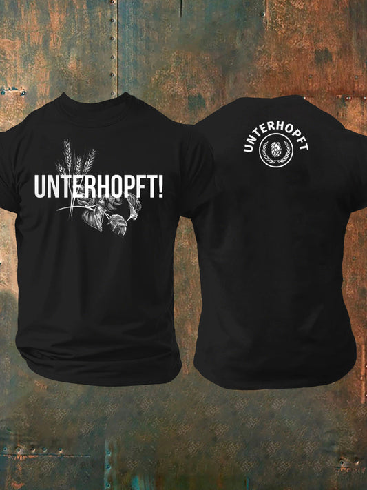 Herren-Unterhopft bedrucktes Kurzarm-T-Shirt
