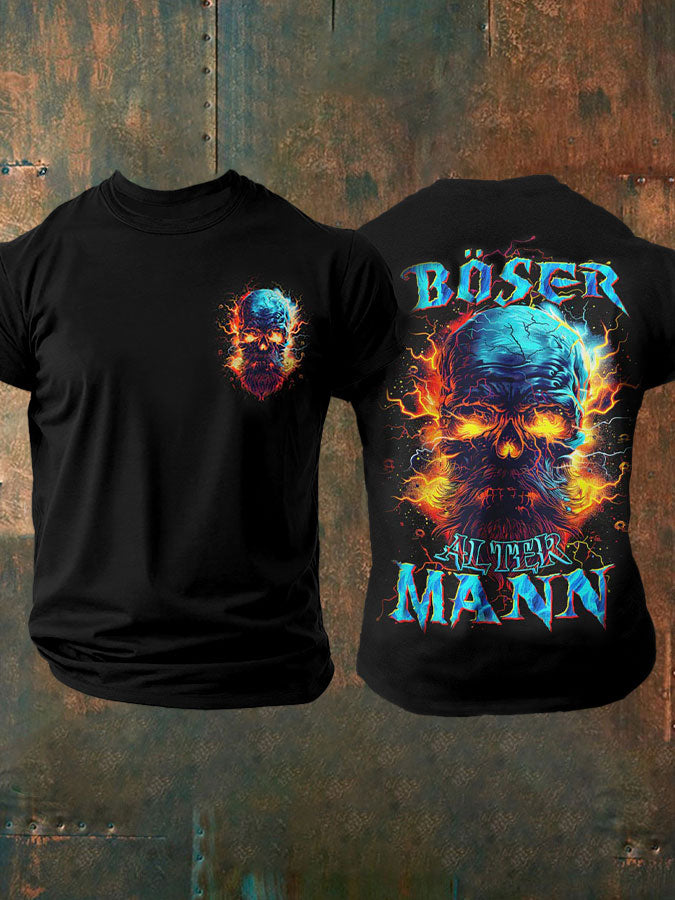 Herren T-Shirt mit BÖSER ALTER MANN-Print