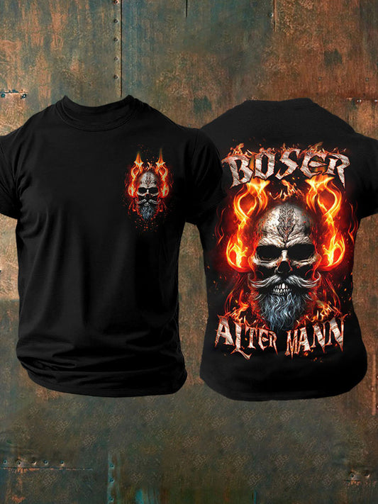 Herren T-Shirt mit BÖSER ALTER MANN-Print