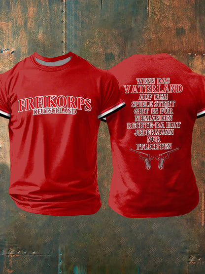 Herren-Freiko rps Deutschland bedrucktes Kurzarm-T-Shirt