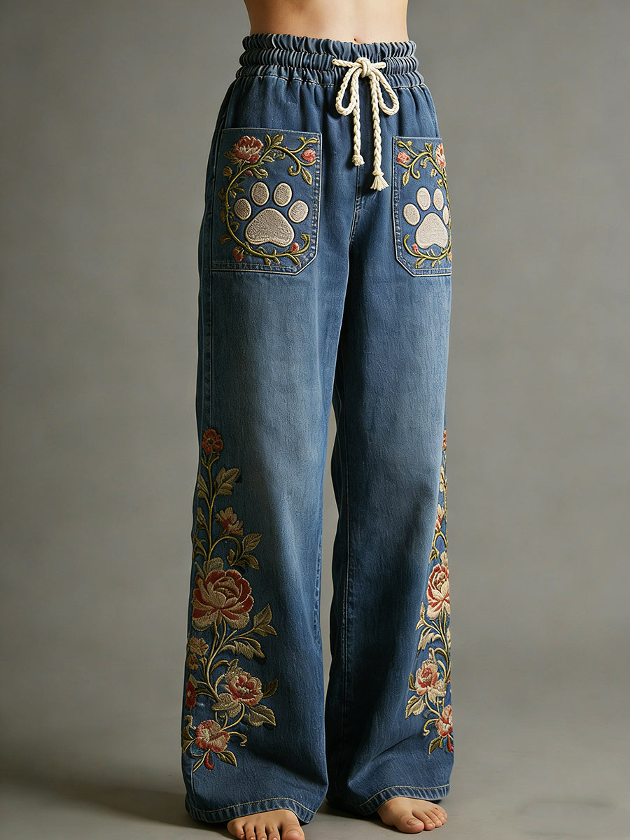 Damenhose mit Tiermotiv-Print