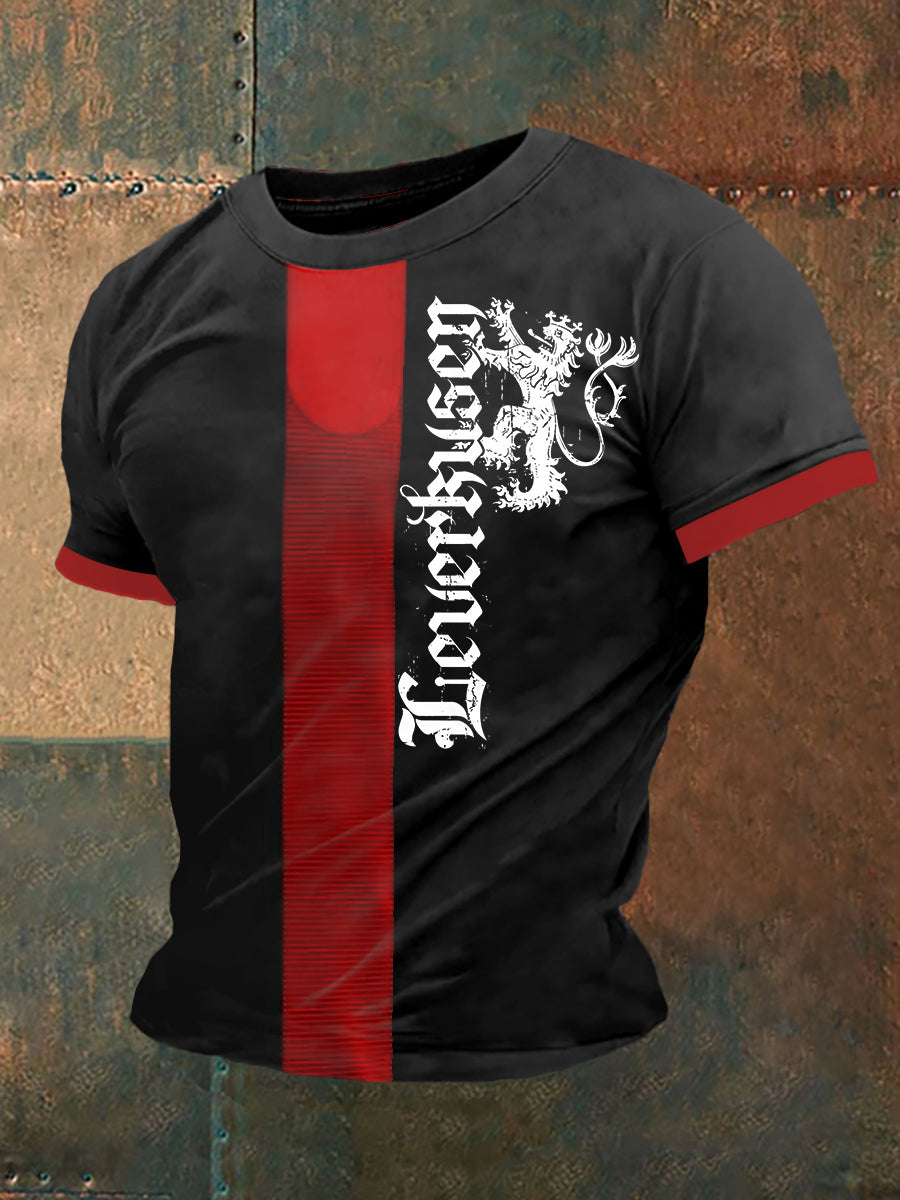 Herren Leverkusen T-Shirt mit kurzen Ärmeln