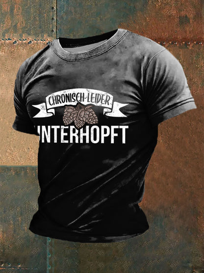 Herren-Unterhopft bedrucktes Kurzarm-T-Shirt