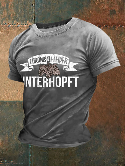 Herren-Unterhopft bedrucktes Kurzarm-T-Shirt