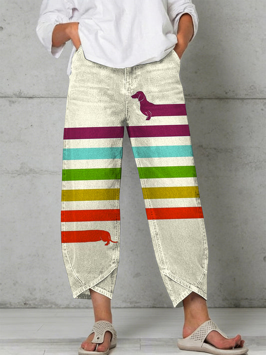 Damenhose mit Tiermotiv-Print