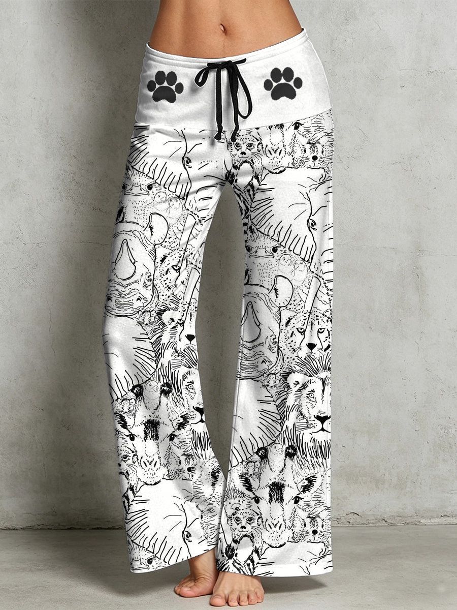 Damenhose mit Tiermotiv-Print