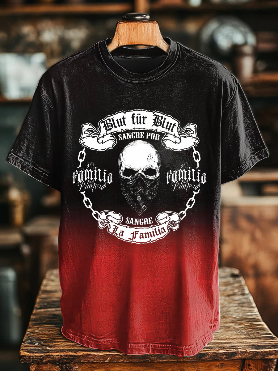Herren T-Shirt Blut für Blut mit kurzen Ärmeln