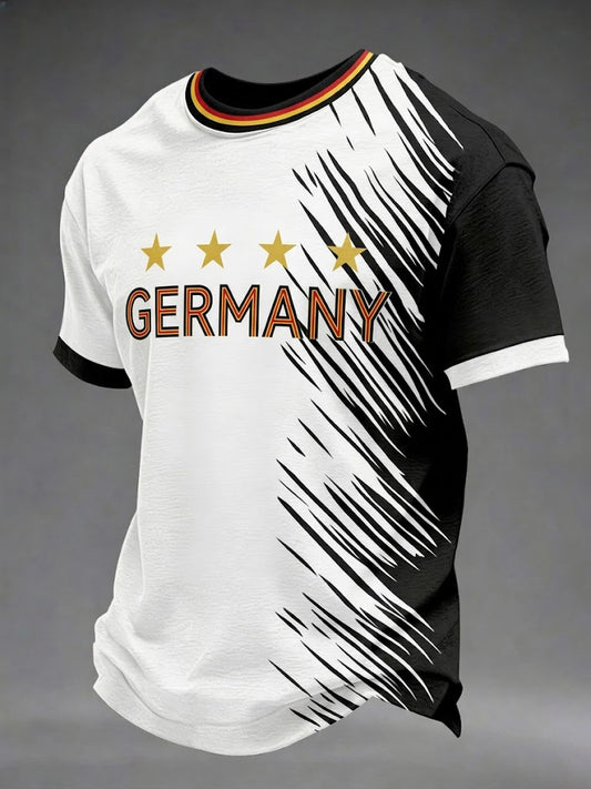 Herren-Fußball-T-Shirt mit Deutschland-Print