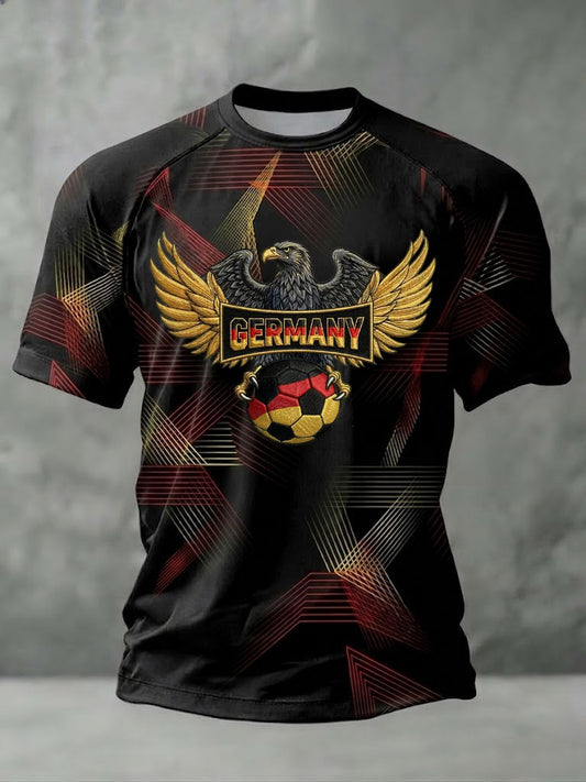 Herren-Fußball-T-Shirt mit Deutschland-Print