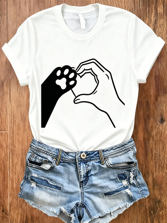 Frauen Tier druck T-Shirt