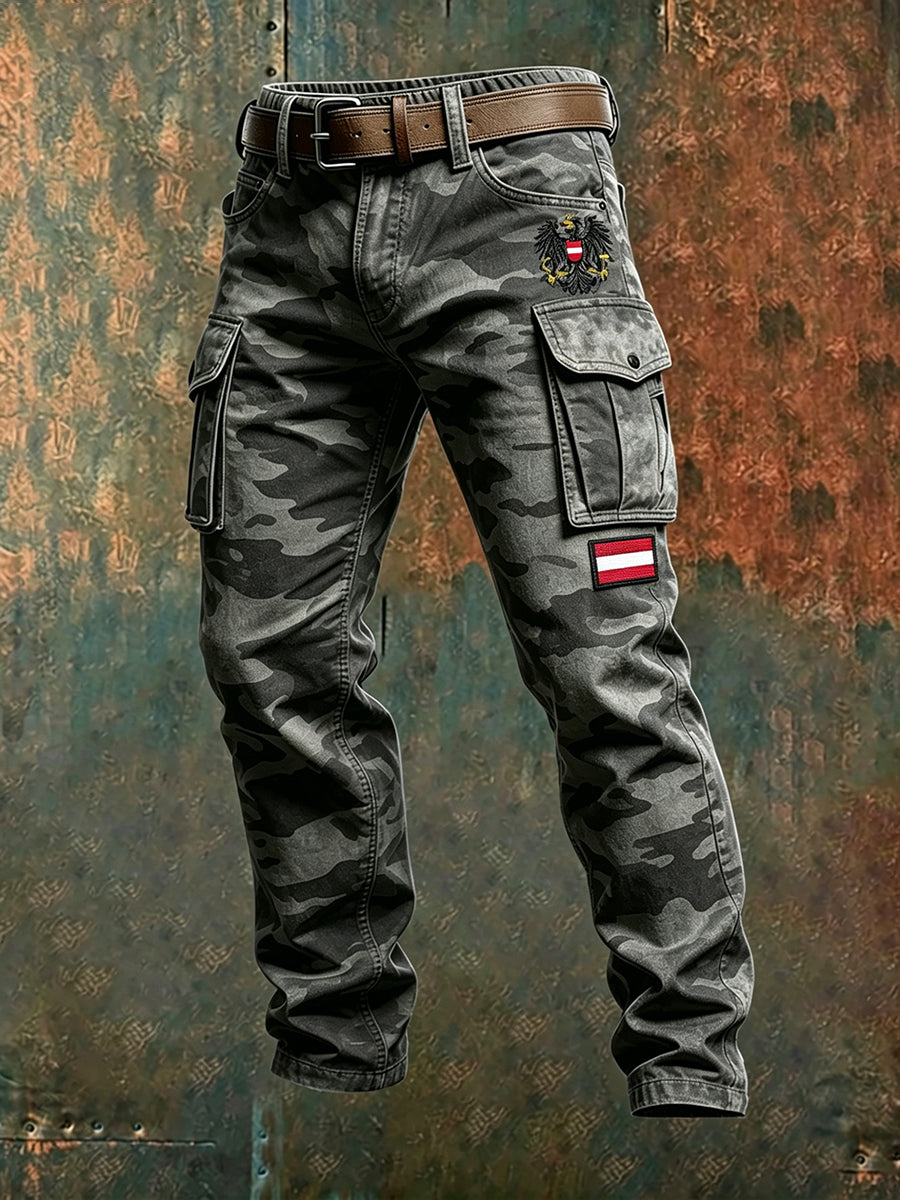 Cargo hosen für Herren mit verzweifelten Druck details