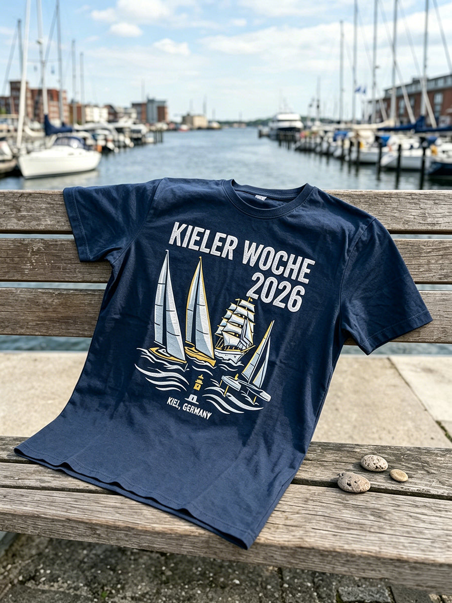 Herren Kieler Woche Print Freizeit-T-Shirt