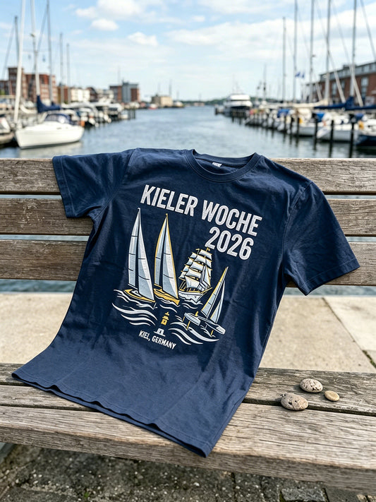 Herren Kieler Woche Print Freizeit-T-Shirt