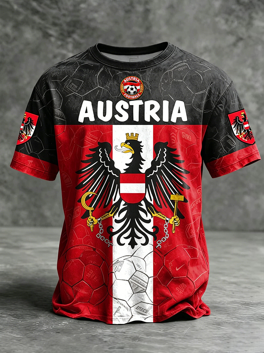 Retro österreichi scher Kunstdruck Casual T-Shirt