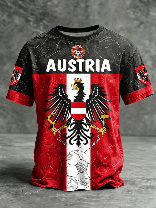 Retro österreichi scher Kunstdruck Casual T-Shirt