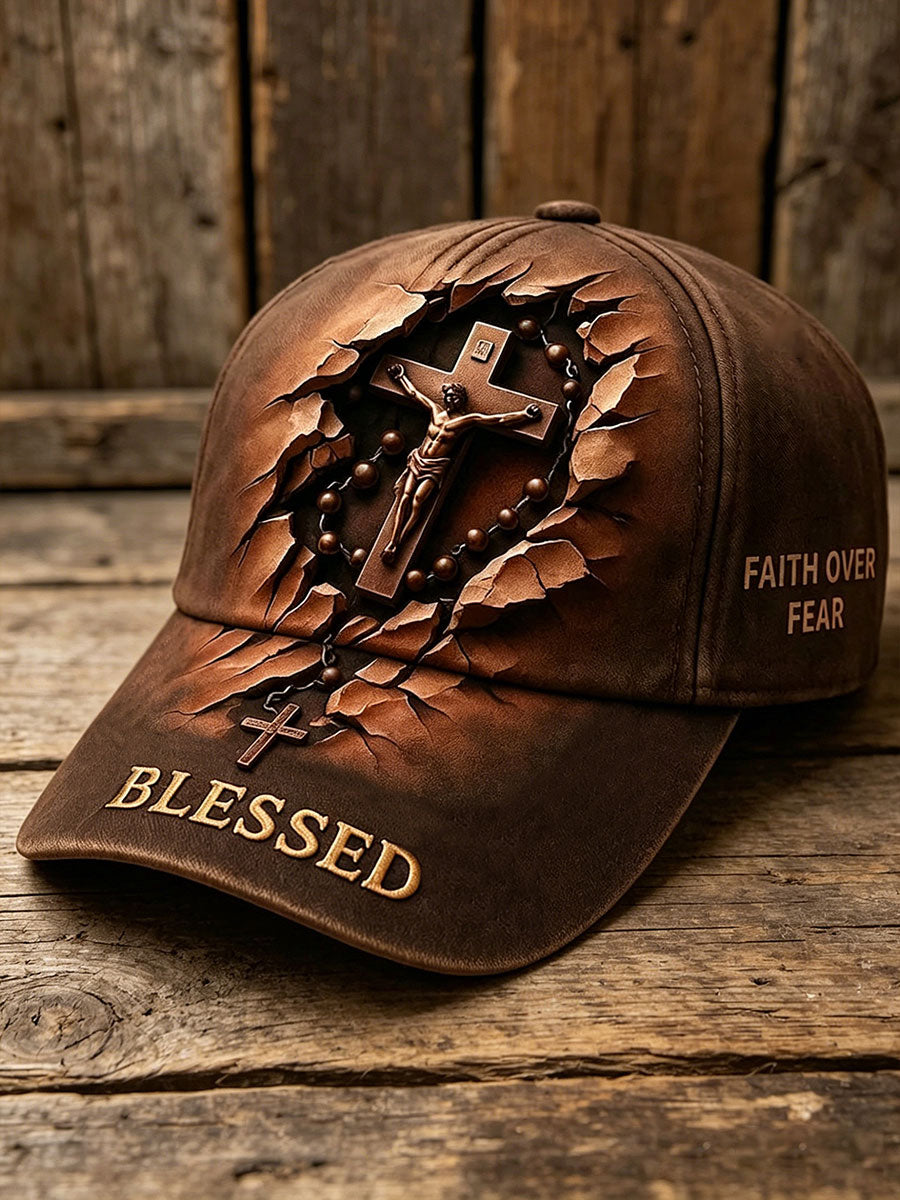 Unisex christliches Kreuz Jesus gesegneter Druck Hut