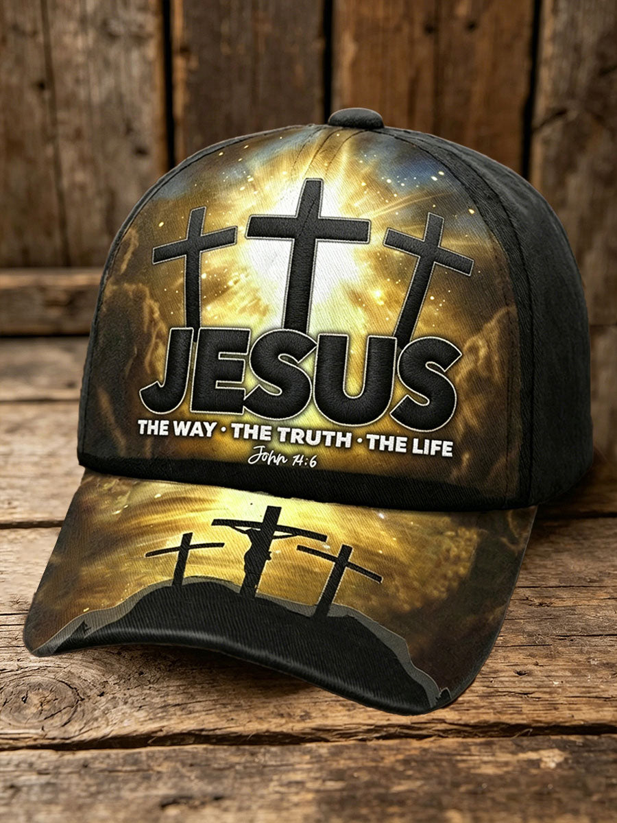 Unisex Christian Jesus Der Weg Die Wahrheit Das Leben Kreuz Druck Hut
