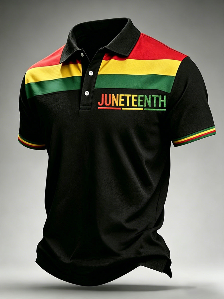 Männer Juneteenth Print Polo