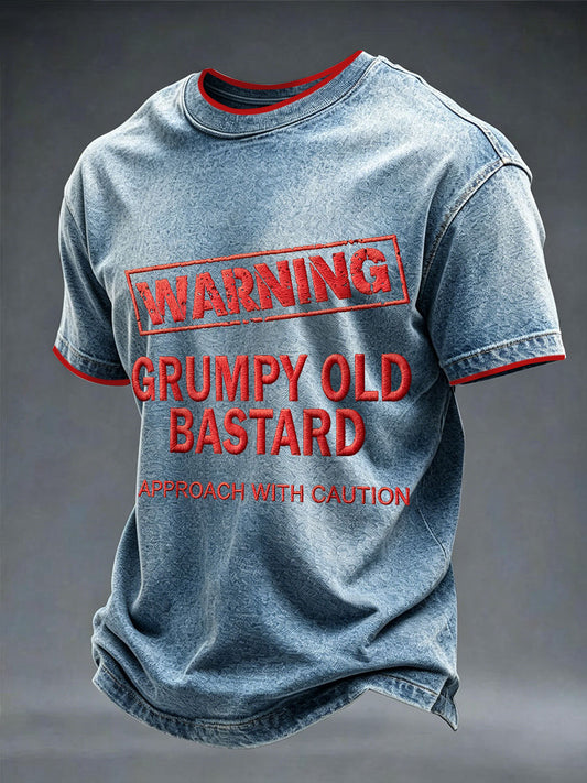 Herren-T-Shirts mit der Aufschrift „grumpy old bastard“