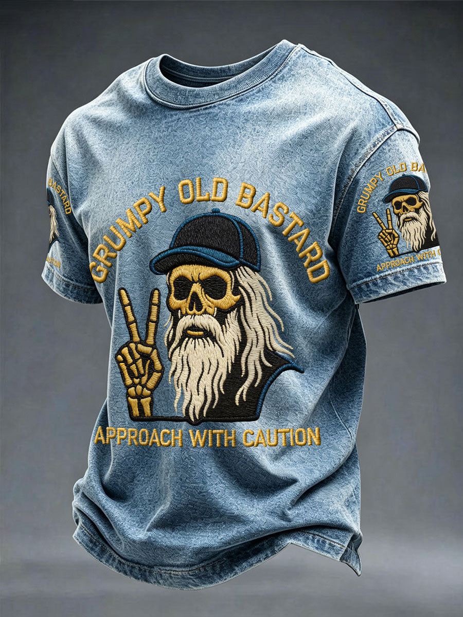 Herren-T-Shirts mit der Aufschrift „grumpy old bastard“