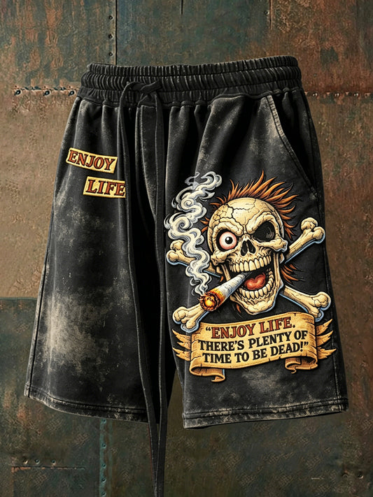 Herren-Grummeliger-Opa-Kordelzug-Shorts