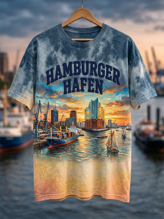 Herren-T-Shirt Hamburger Hafen 2026 Geburtstagsedition