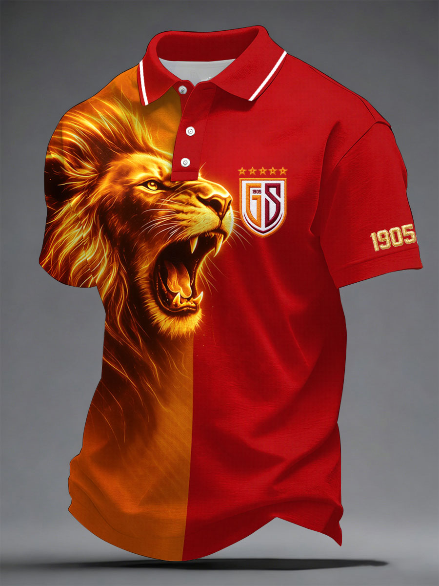 Herren-T-Shirt mit türkischem Fußball-Print, lässig