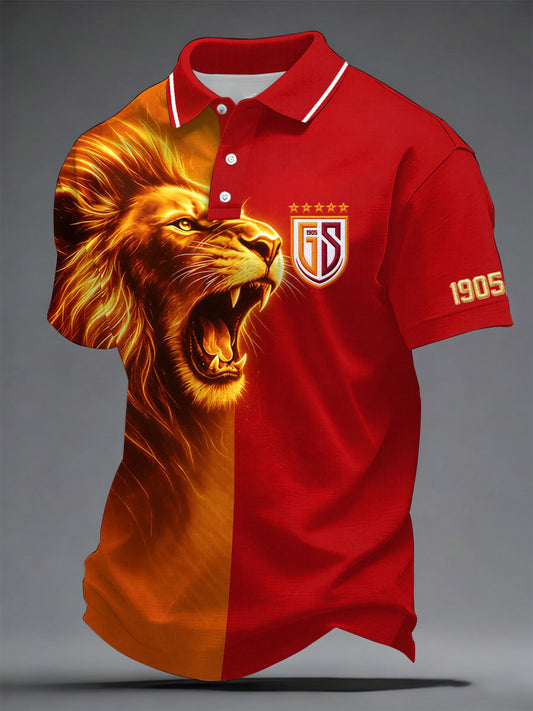 Herren-T-Shirt mit türkischem Fußball-Print, lässig