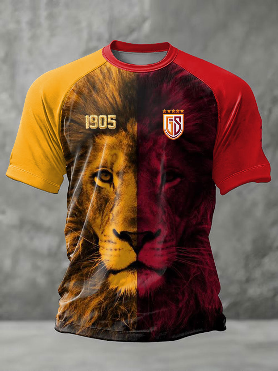 Herren-T-Shirt mit türkischem Fußball-Print, lässig