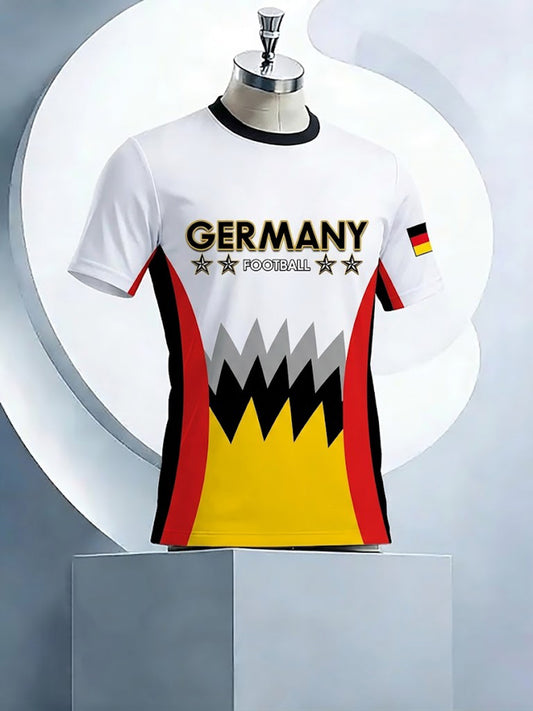 Herren-T-Shirt mit deutschem Fußballfan-Print