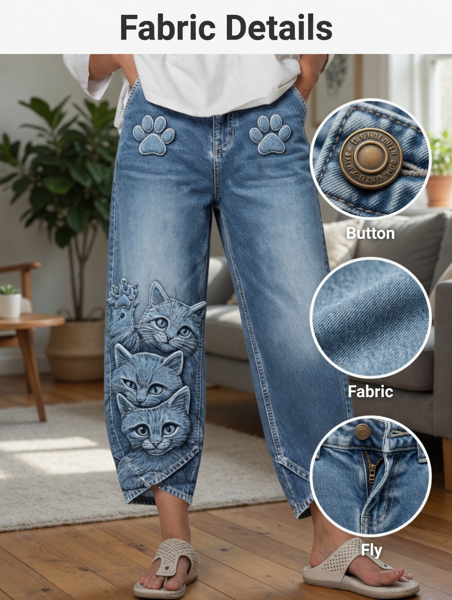 Damenhose mit Tiermotiv-Print