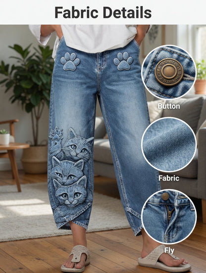 Damenhose mit Tiermotiv-Print