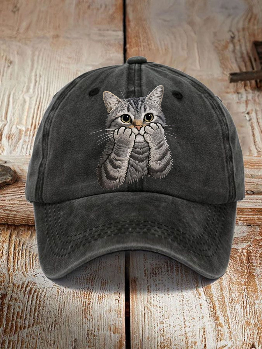 Unisex Schöne Katze Bestickter Hut