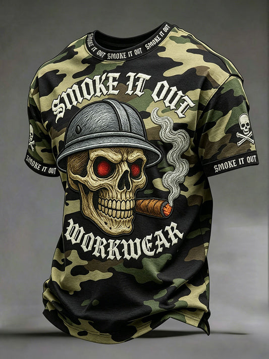 Camouflage-T-Shirts für Männer rauchen