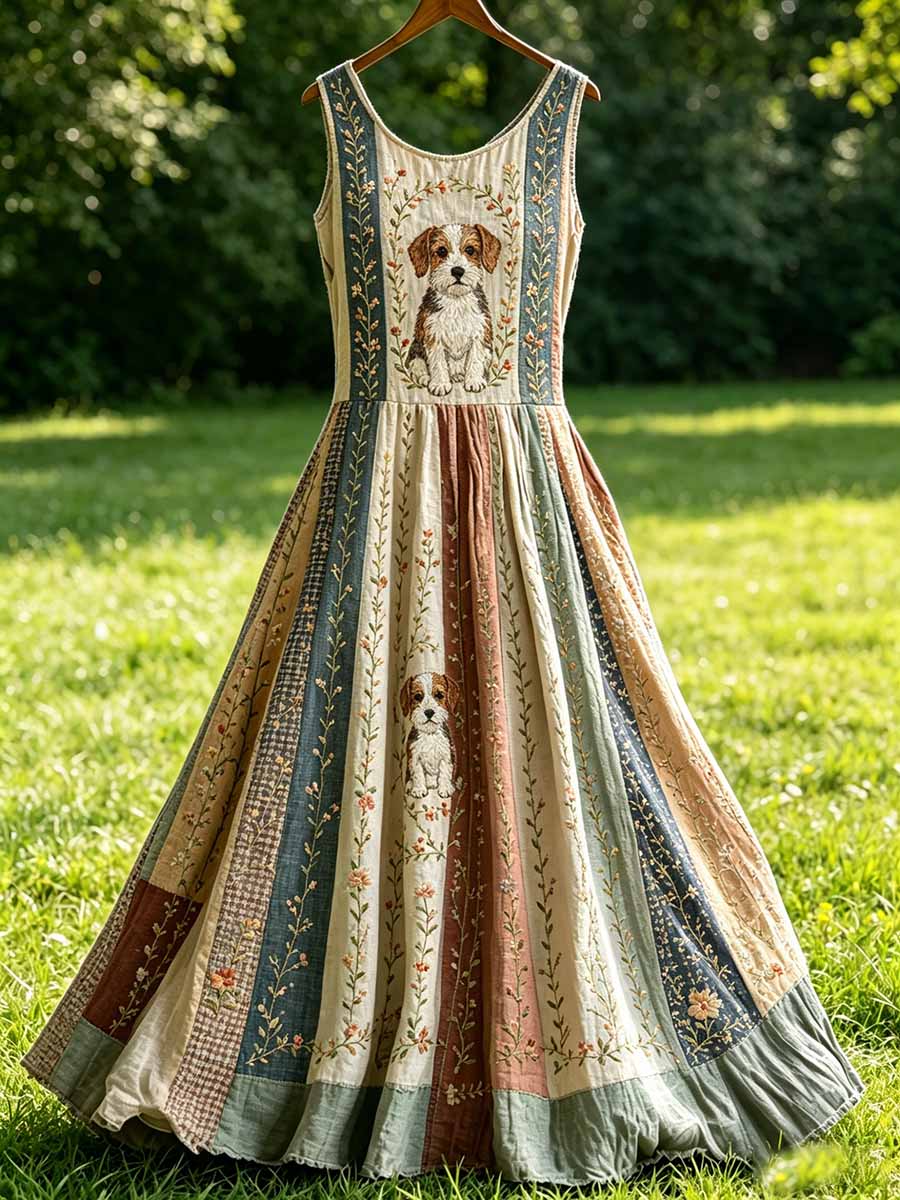 Damenmode-Freizeit kleid mit Tier druck
