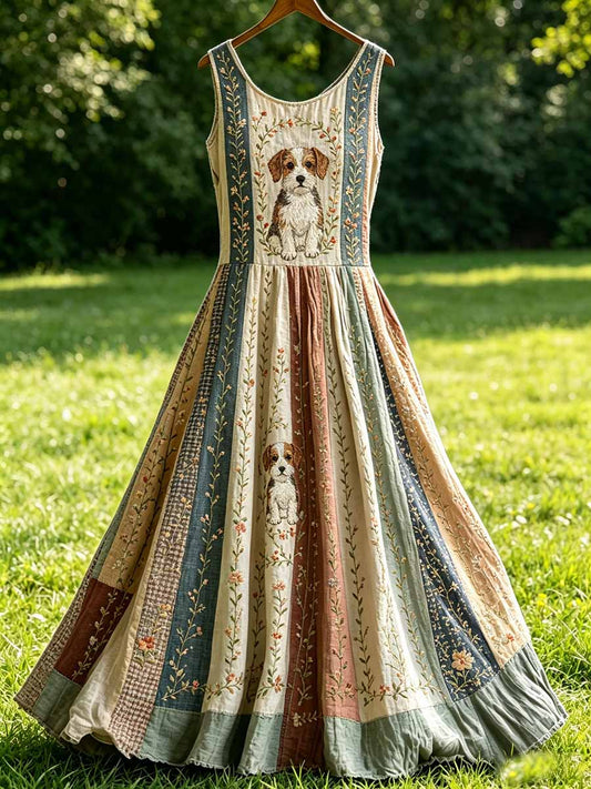 Damenmode-Freizeit kleid mit Tier druck