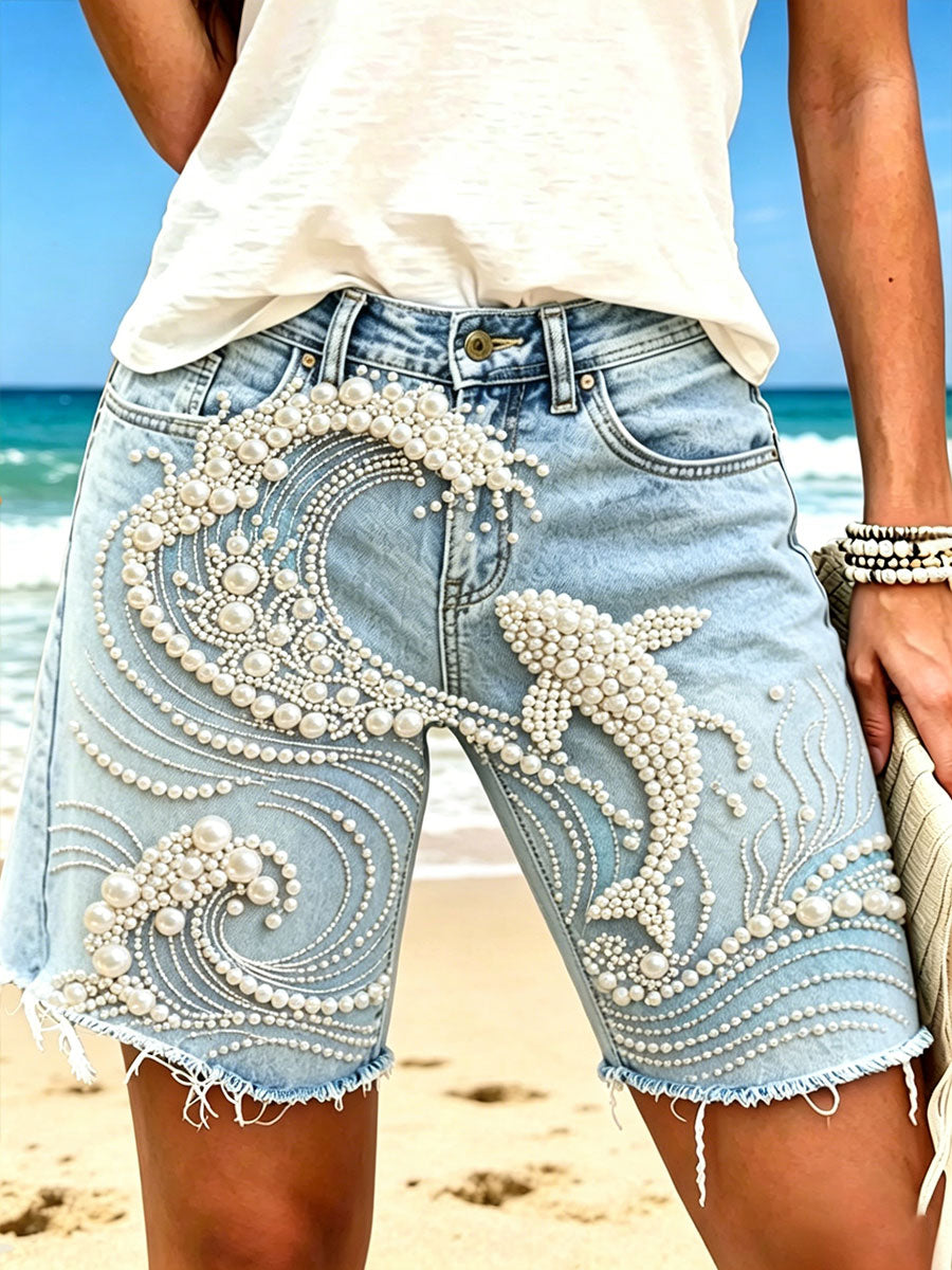 Shorts mit Wal-Print für Frauen