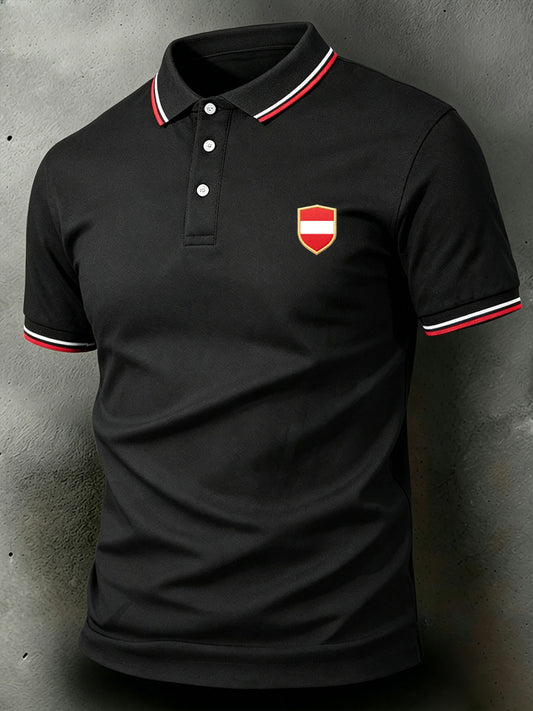 Herren-Poloshirt im Business-Stil mit kurzen Ärmeln