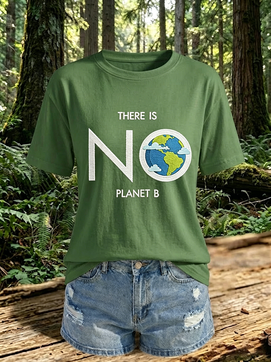 Frauen Es gibt keinen Planeten B Kurzarm-T-Shirt