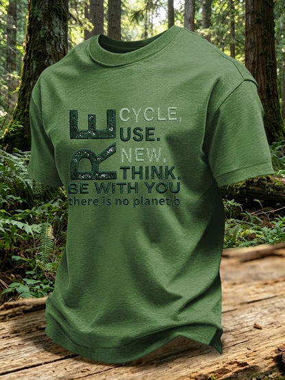 Herren-T-Shirt mit dem Aufdruck „There Is No Planet B“
