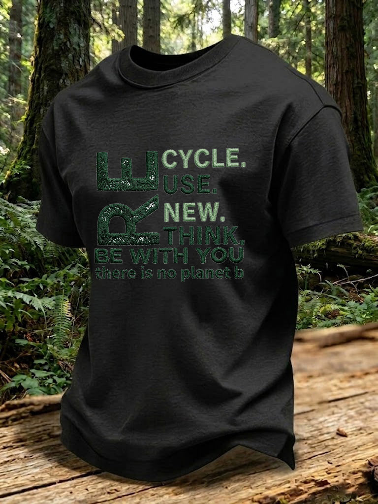 Herren-T-Shirt mit dem Aufdruck „There Is No Planet B“