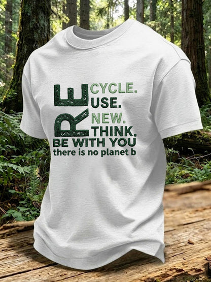 Herren-T-Shirt mit dem Aufdruck „There Is No Planet B“