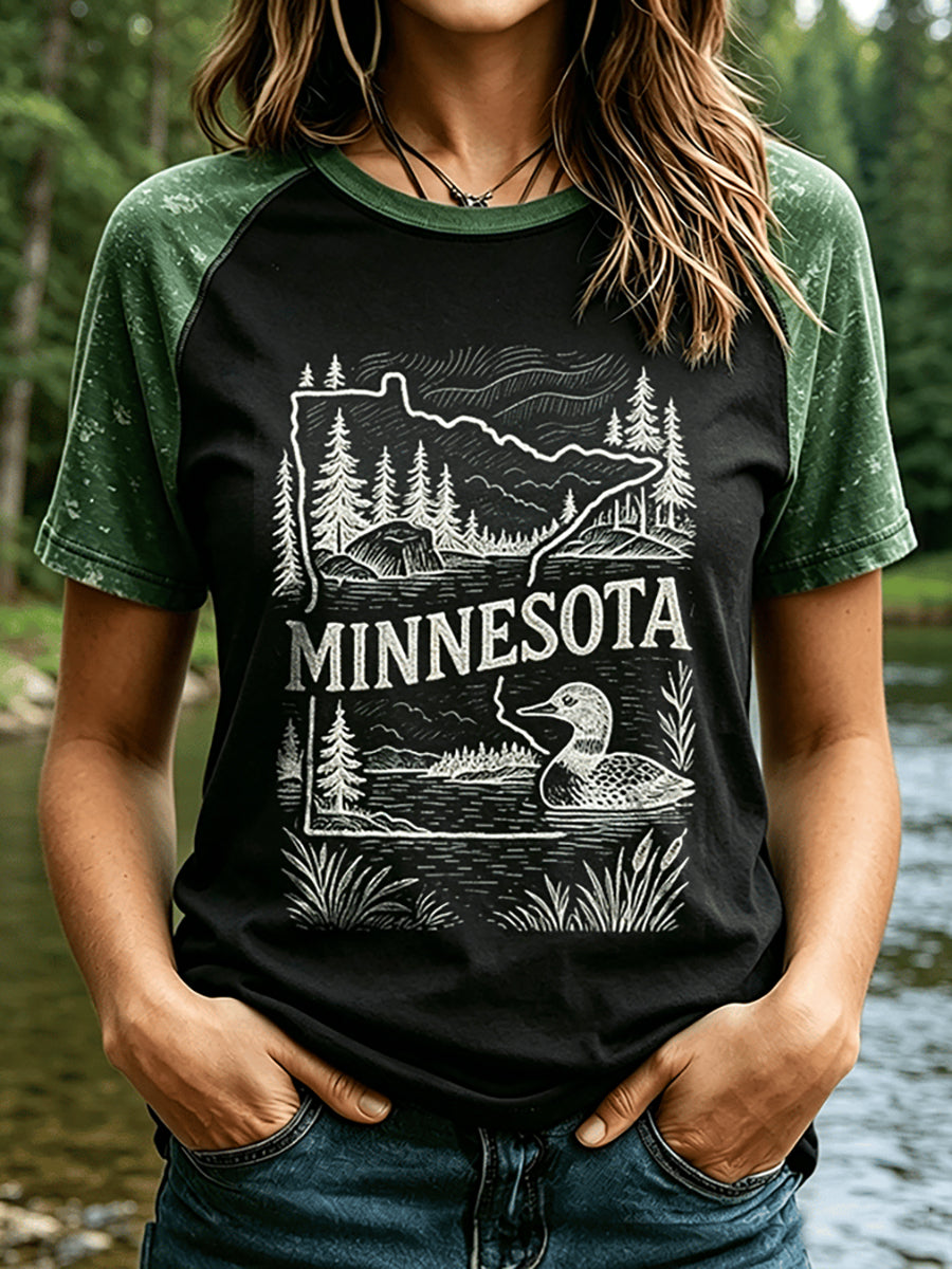 Damen-T-Shirt mit „Save The Boundary Waters“-Print