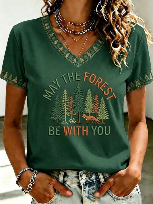 Frauen mögen der Wald mit dir sein, T-Shirt drucken