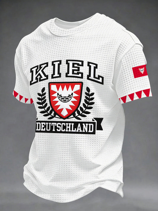Männer Kieler Woche 2026 Gedenk-Waffel-T-Shirt