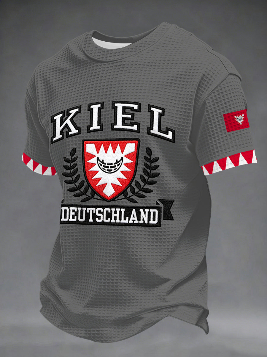 Männer Kieler Woche 2026 Gedenk-Waffel-T-Shirt