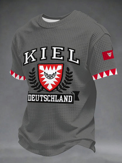 Männer Kieler Woche 2026 Gedenk-Waffel-T-Shirt