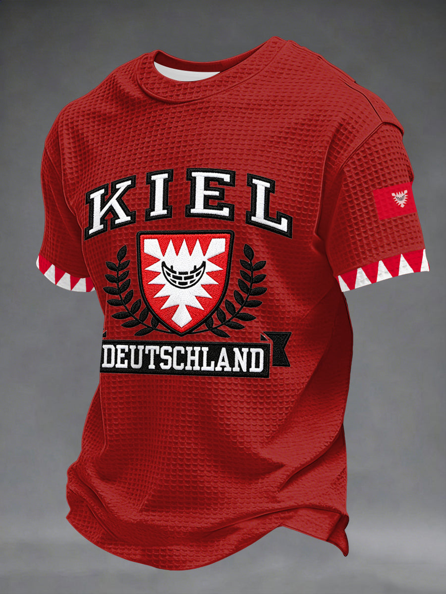 Männer Kieler Woche 2026 Gedenk-Waffel-T-Shirt