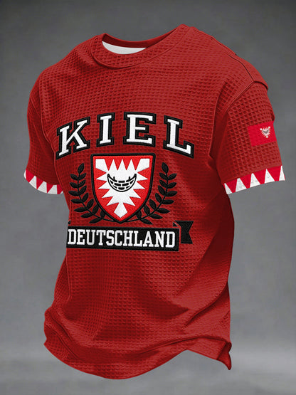 Männer Kieler Woche 2026 Gedenk-Waffel-T-Shirt