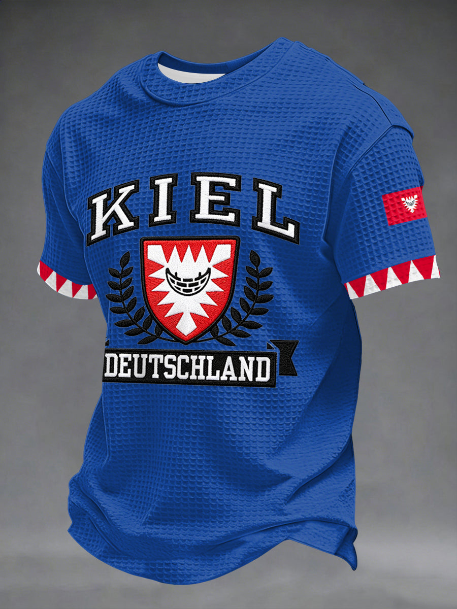 Männer Kieler Woche 2026 Gedenk-Waffel-T-Shirt